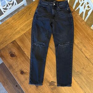 American Eagle Outfitters Dark Blue Ripped Skinny Jeans